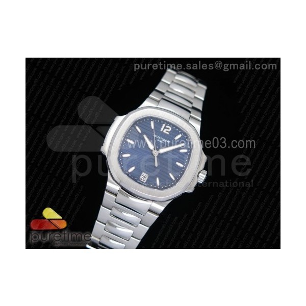 PF공장 파텍필립 노틸러스 레이디 7118 스틸 블루다이얼 Nautilus Jumbo Ladies 7118 Blue Textured Dial on SS Bracelet A324 Clone