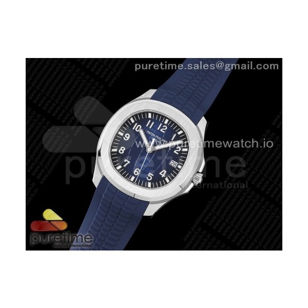 3K공장 파텍필립 아쿠아넛 5168 스틸 블루다이얼 러버스트랩 Aquanaut 5168G 42mm SS 3KF 1:1 Best Edition Blue Dial on Blue Rubber Strap A324 Super Clone V2