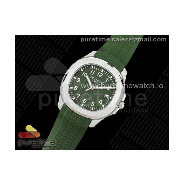 3K공장 파텍필립 아쿠아넛 5168 스틸 그린다이얼 러버스트랩 Aquanaut 5168G 42mm SS 3KF 1:1 Best Edition Green Dial on Green Rubber Strap A324 Super Clone V2