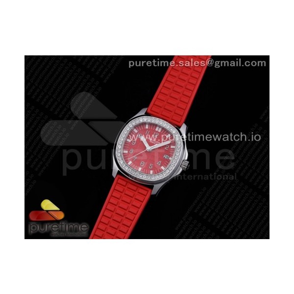 PP공장 아쿠아넛 레드다이얼 러버 35.6MM Aquanaut 5067A SS PPF 1:1 Best Edition Red Textured Dial on Red Rubber Strap AE23