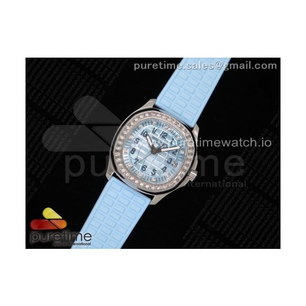 PP공장 아쿠아넛 블루자개다이얼 러버스트랩 Aquanaut 5067A SS Light Blue MOP Dial on Light Blue Rubber Strap AE23