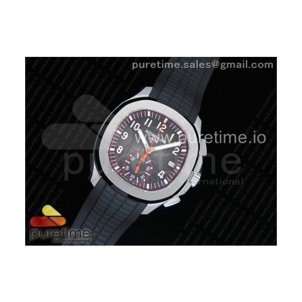 YL공장 파텍필립 아쿠아넛 크로노그래프 5968A 브라운다이얼 러버스트랩 Aquanaut Chronograph 5968A Brown Dial on Black Rubber Strap A7750