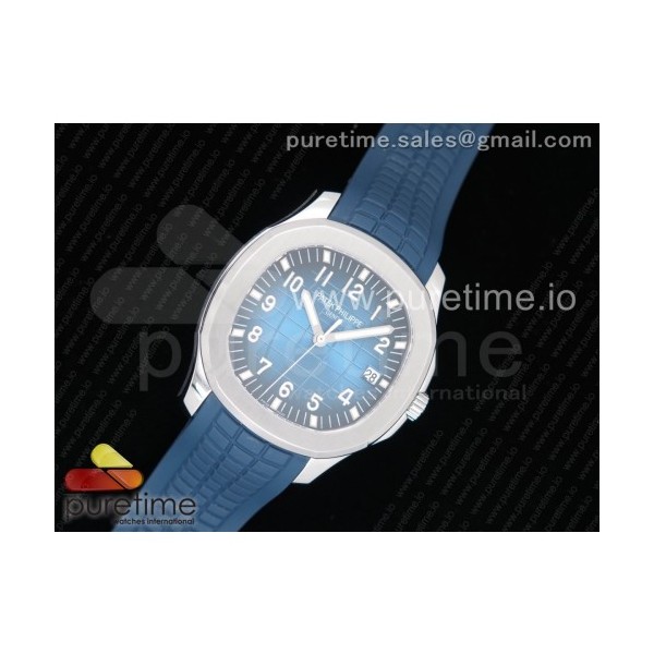 PF공장 v2 파텍필립 아쿠아넛 스틸 블루다이얼 블루러버스트랩 Aquanaut 5168 SS Blue Textured Dial on Blue Rubber Strap A324 Clone V2