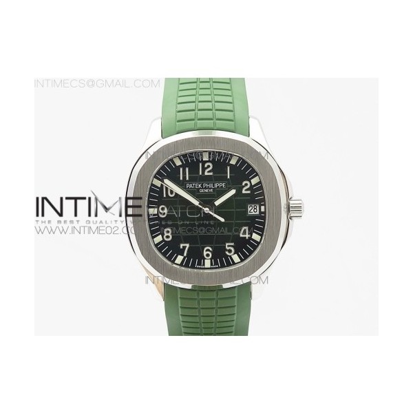 MP공장 파텍필립 아쿠아넛 점보 스틸 그린다이얼 그린러버스트랩 AQUANAUT JUMBO SS GREEN DIAL ON GREEN RUBBER STRAP A2824 TO PP324CS