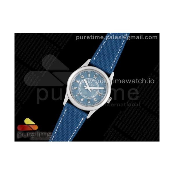 ZF공장 칼라트라바 블루다이얼 가죽스트랩 Calatrava 6007A-001 SS ZF 1:1 Best Edition Blue Dial on Blue Leather Strap A324CS