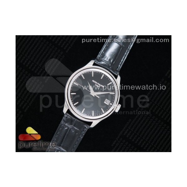 ZF공장 파텍필립 칼라트라바 블랙다이얼 블랙가죽스트랩 Calatrava 5227 SS Black Dial on Black Leather Strap 324CS