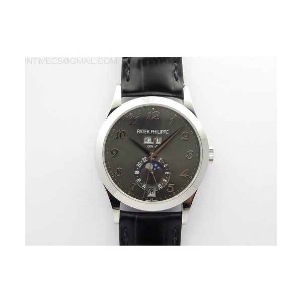 GR공장 애뉴얼 캘린더 그레이다이얼 가죽스트랩 Annual Calendar Complications 5396 SS GRF Best Edition Gray dial on Black leather strap A324