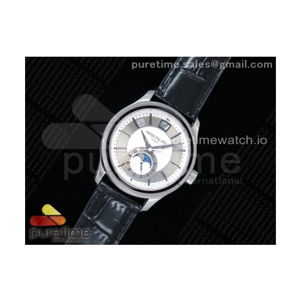 GR공장 파텍필립 애뉴얼 캘린더 화이트다이얼 가죽스트랩 Annual Calendar 5205G White Dial on Black Leather Strap A324