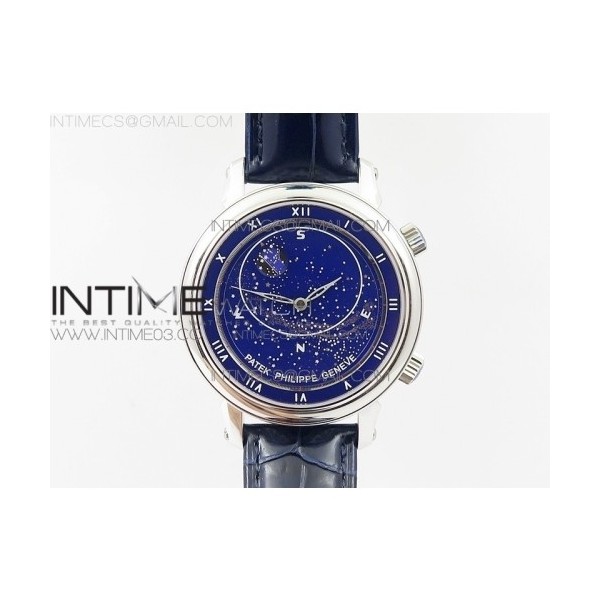 TW공장 파텍필립 6104P 문 스틸 블루다이얼 블루가죽스트랩 6104P MOON SS BLUE DIAL ON BLUE LEATHER STRAP A240 V2