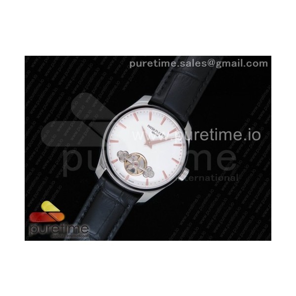 ML공장 파텍필립 클래식 디 에로틱 타임피스 화이트다이얼 로즈골드인덱스 가죽스트랩 Classic The Erotic Timepiece White Dial RG Markers on Black Leather Strap A23J