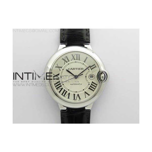 AF공장 V4 발롱 42미리 화이트다이얼 악어가죽스트랩 2824 Ballon Bleu 42mm SS AF 1:1 Best Edition White Texture Dial on Black Croco Strap A2824