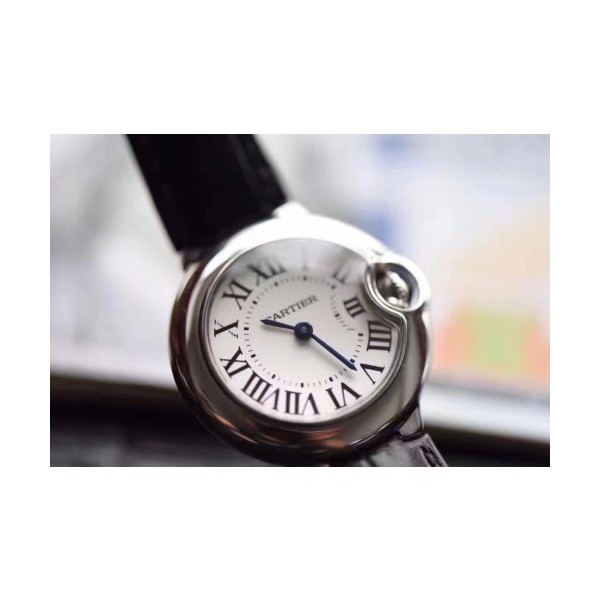 V6공장 까르띠에 발롱블루 28mm Cartier Ballon Bleu de Cartier 28mm 스틸 가죽줄