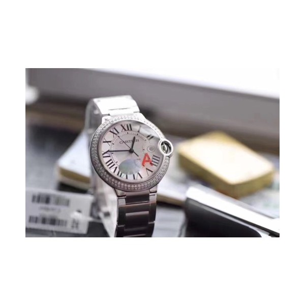 V6공장 까르띠에 발롱블루 42mm 다이아베젤 Cartier Ballon Bleu de Cartier 42mm SS/Diamond Bezel