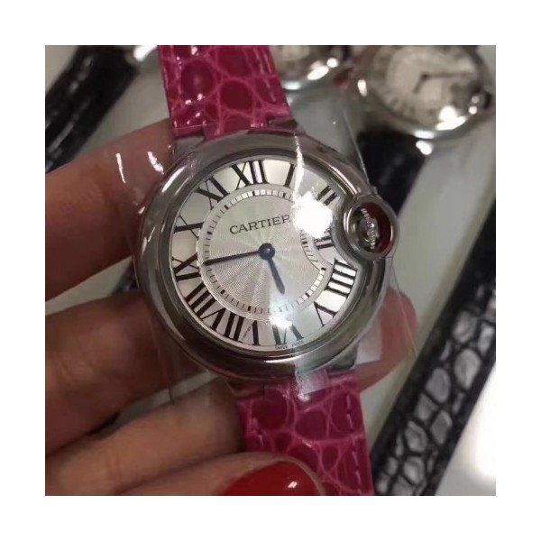 3A공장 까르띠에 발롱블루 악어가죽줄 33mm Cartier Ballon Bleu de Cartier 33mm SS Real Crocodile Strap