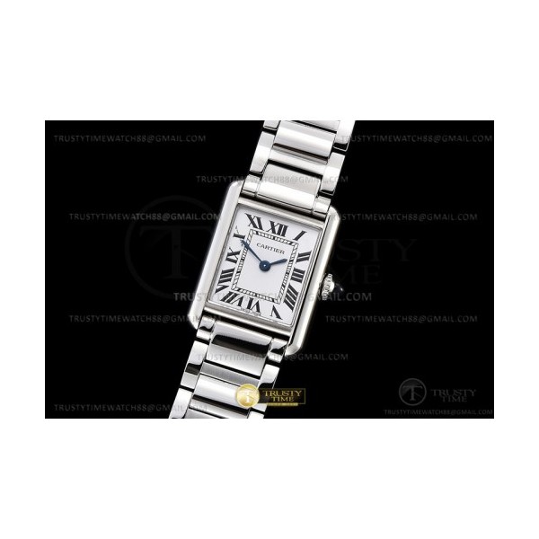 K11공장 까르띠에 탱크 머스트 스몰 스틸 화이트다이얼 브레이슬릿 CAR0549A - Cartier Tank Must Small SS/SS Wht K11 Sw Qtz