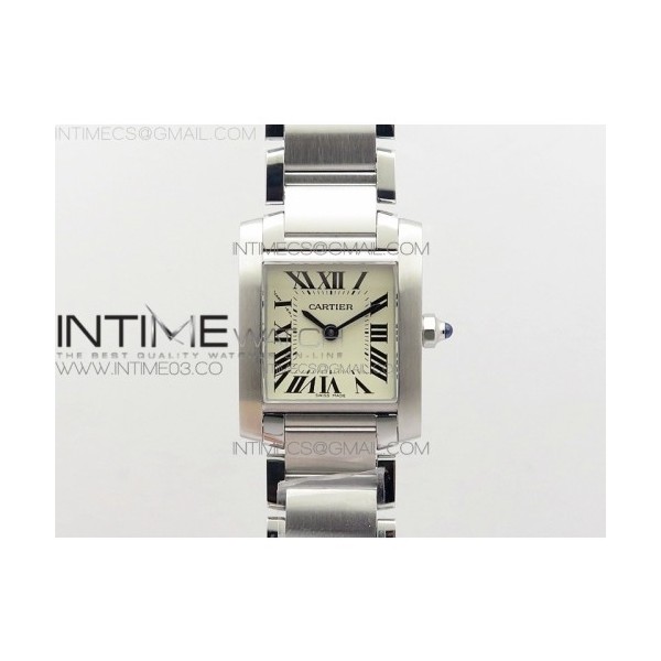 8848공장 까르띠에 탱크 프랑세즈 레이디스 25MM 스틸 화이트다이얼 브레이슬릿 TANK FRANCAISE LADIES 25MM SS WHITE DIAL ON SS BRACELET RONDA QUARTZ