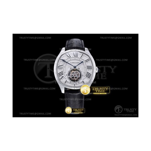 BBR공장 드라이브 뚜르비용 화이트다이얼 가죽스트랩 Drive De Cartier Tourbillon SS/LE White BBR Tourbillon