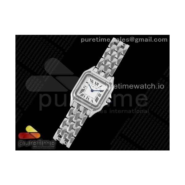 BV공장 까르띠에 팬더 27 스틸 화이트다이얼 브레이슬릿 Panthère 27mm BVF 1:1 Best Edition SS White Dial on SS Bracelet Ronda Quartz