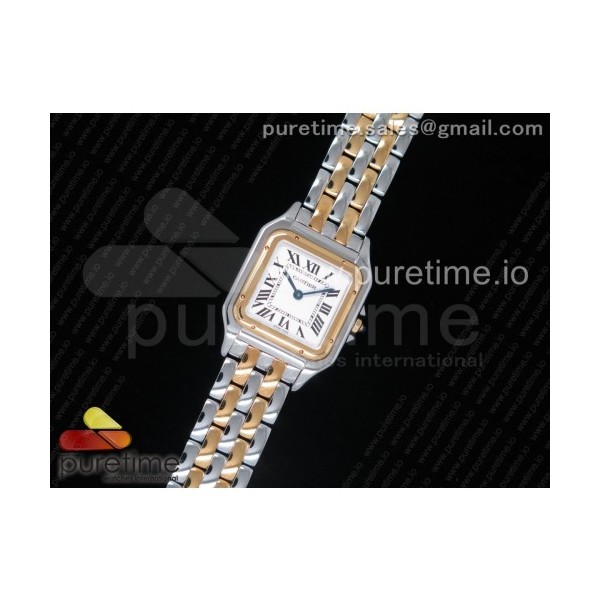 K11공장 까르띠에 팬더 레이디즈 27 옐로우골드콤비 화이트다이얼 브레이슬릿 Panthère Secrete Ladies 27mm SS/YG White Dial on SS/YG Bracelet Ronda Quartz