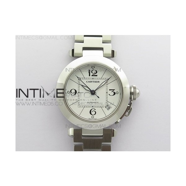 V9공장 파샤 35미리 화이트다이얼 Pasha W31074M7 35mm SS V9F Best Edition White Dial on SS Bracelet A2892 to Cal.049