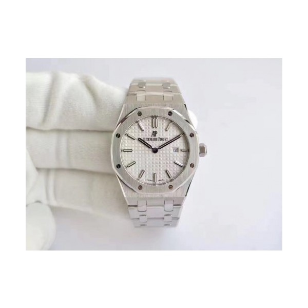 JF공장 오데마피게 로얄오크 33mm 스위스ETA쿼츠무브먼트 Audemars Piguet Royal Oak 스틸 흰판