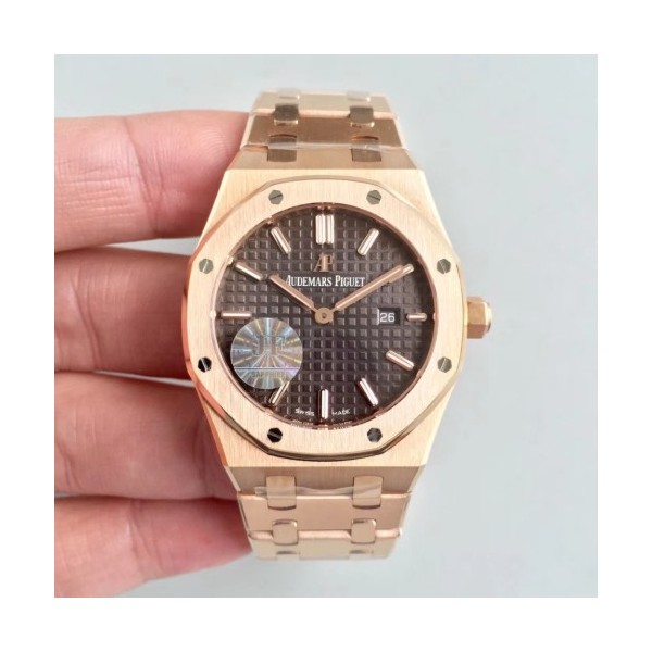 JF공장 오데마피게 로얄오크 33mm 스위스ETA쿼츠무브먼트 Audemars Piguet Royal Oak 금통 초콜릿다이얼