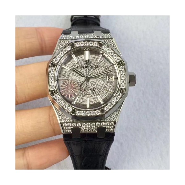 JF공장 오데마피게 로얄오크 15452 Cal.3120 Audemars Piguet Royal Oak 15452 스틸 풀다이아 셋팅