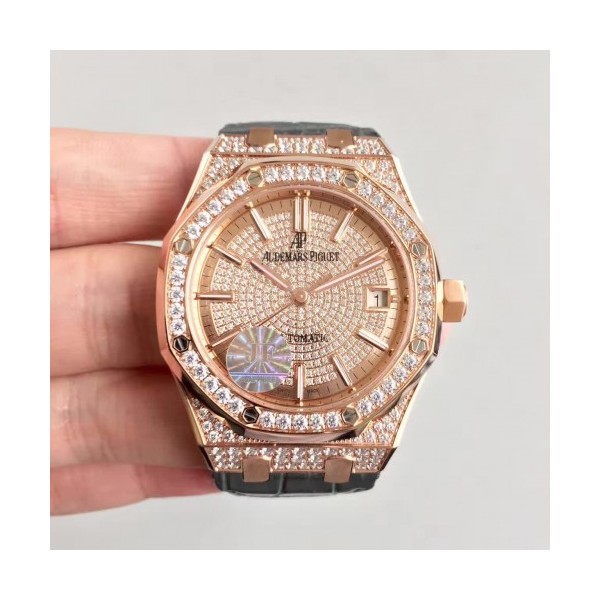 JF공장 오데마피게 로얄오크 15452 Cal.3120 Audemars Piguet Royal Oak 15452 금통 풀다이아 셋팅