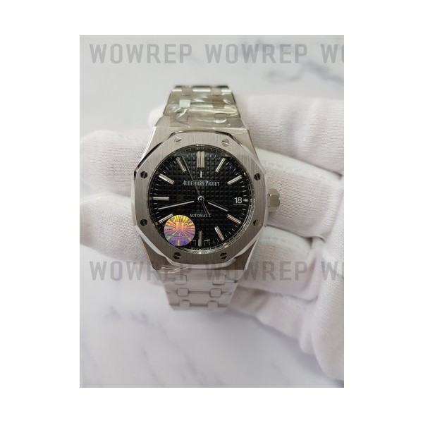 JF공장 V5 오데마피게 로얄오크 15450 Cal.3120 Audemars Piguet Royal Oak 15450 스틸 블랙다이얼 브레이슬릿