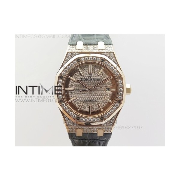 JF공장 오데마피게 로얄오크 15402 Cal.3120 Audemars Piguet Royal Oak 15402 금통 풀다이아 셋팅