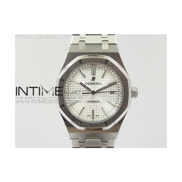 OM공장 오데마피게 로얄오크 15400 스틸 화이트다이얼 브레이슬릿 ROYAL OAK 41MM 15400 WHITE DIAL ON SS BRACELET A3120