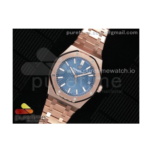 OM공장 오데마피게 로얄오크 15500 로즈골드 금통 블루다이얼 브레이슬릿 Royal Oak 41mm 15500 RG Blue Textured Dial on RG Bracelet A3120