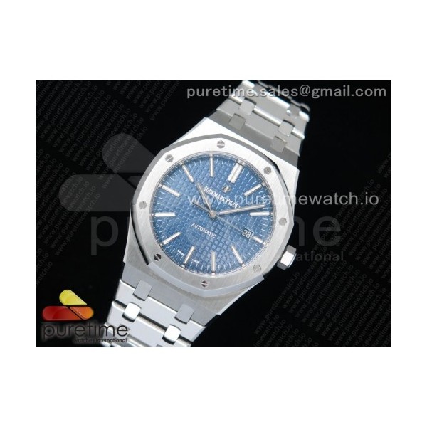 Z+F공장 로얄오크 15400 블루다이얼 브레이슬릿 Royal Oak 41mm 15400 SS Blue Textured Dial on SS Bracelet A3120 (Free Box)