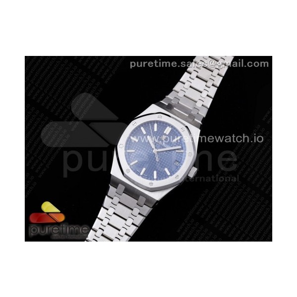 OM공장 V2 15500 블루다이얼 브레이슬릿 Royal Oak 41mm 15500 SS Blue Textured Dial on SS Bracelet MIYOTA 9015 V2