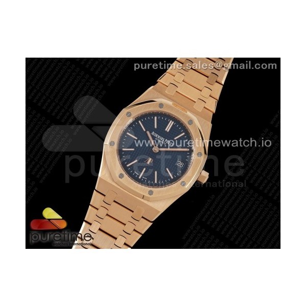 ZF공장 오데마피게 로얄오크 15202 점보 로즈골드금통 Royal Oak 39mm 15202 RG ZF 1:1 Best Edition Blue Textured Dial on RG Bracelet A2121