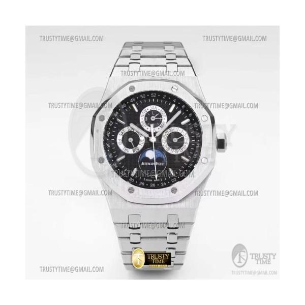 BF공장 오데마피게 로얄오크 퍼페츄얼캘린더 26574 역팬더다이얼 Royal Oak Perpetual Cal 26574 SS/SS Black BF A5134