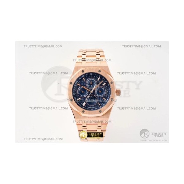 BF공장 오데마피게 로얄오크 퍼페츄얼캘린더 로즈골드금통 블루다이얼 Royal Oak Perpetual Cal 26574 RG/RG Blue BF A5134