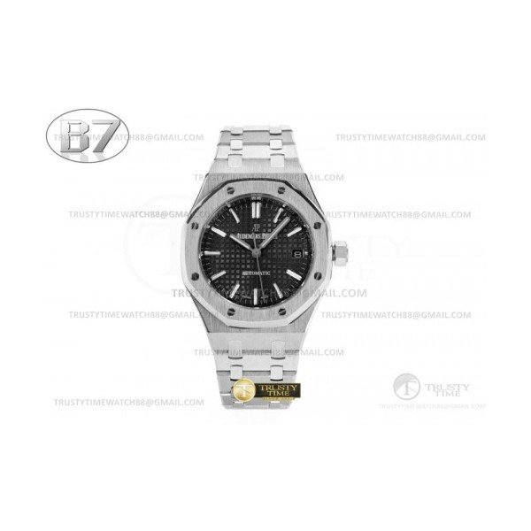 B7공장 오데마피게 로얄오크 15550 스틸 블랙다이얼 브레이슬릿 Royal Oak 37mm 15550 SS/SS Black B7F MY9015