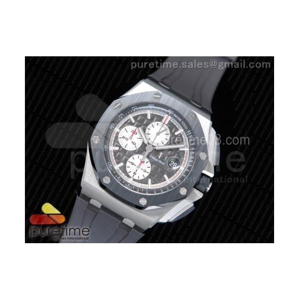 JF공장 V2 오데마피게 로얄오크오프쇼어 크로노그래프44 그레이다이얼 2017 Royal Oak Offshore 2017 44mm Titanium Gray Dial on XS Rubber Strap A3126