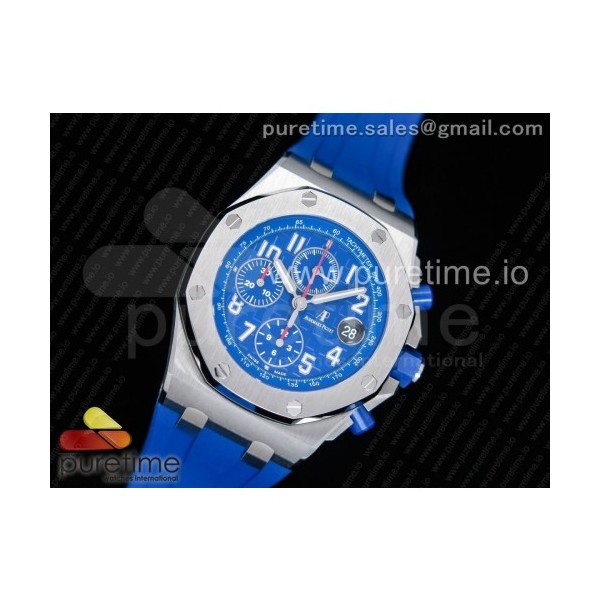 JF공장 오데마피게 로얄오크오프쇼어 44MM 2018SIHH출품작 인디고블루 Royal Oak Offshore 2018 SIHH Indigo Blue Blue Rubber Strap A3126