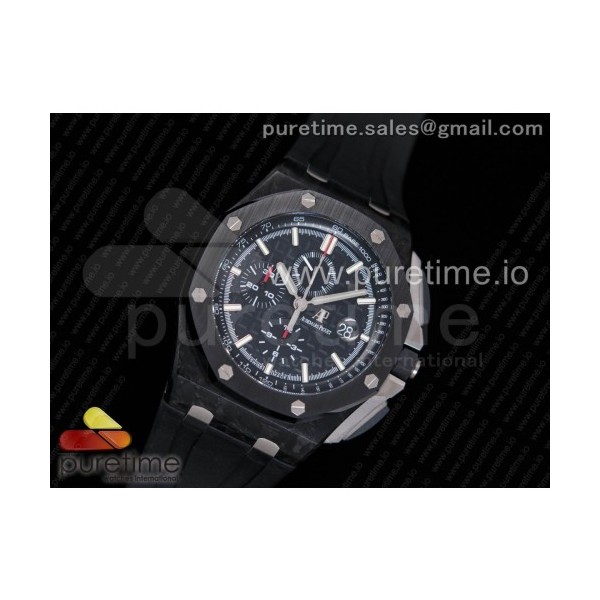 JF공장 V2 로얄오크오프쇼어 크로노그래프 44 포지드카본 세라믹베젤 데이트휠MOD Royal Oak Offshore 44mm Forged Carbon A3126 V2 w/ Cyclops and DW Mod