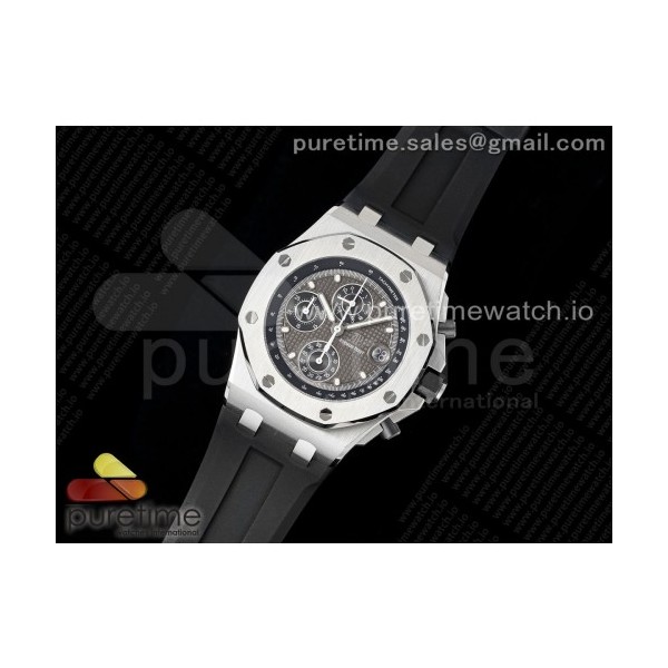 AP공장 오데마피게 로얄오크 오프쇼어 크로노그래프 42 그레이다이얼 러버스트랩 Royal Oak Offshore 42mm SS APF 1:1 Best Edition Gray Dial on Black Rubber Strap A4404