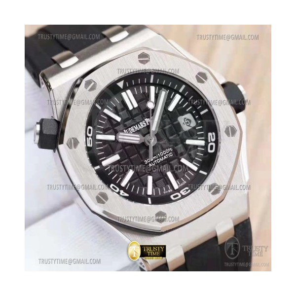 BF공장 오데마피게 로얄오크오프쇼어 다이버 15710 블랙다이얼 Royal Oak Offshore Diver 15710 SS/RU Black BF A3120