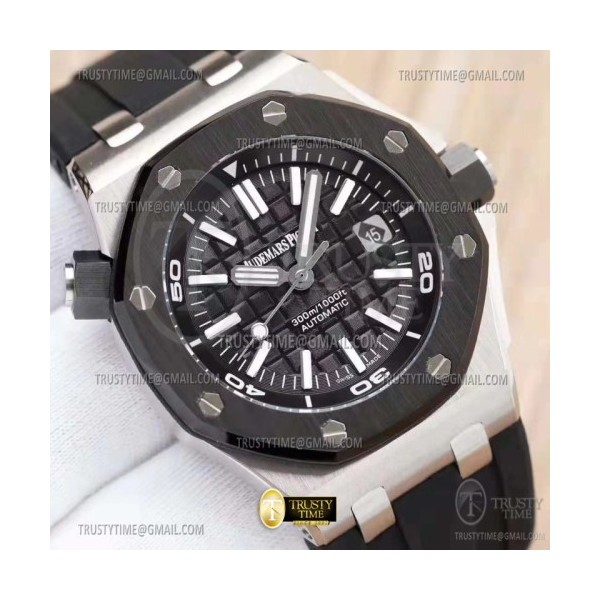 BF공장 오데마피게 로얄오크오프쇼어 다이버 15710 블랙베젤 블랙다이얼 Royal Oak Offshore Diver 15710 CER/SS/RU Black BF A3120