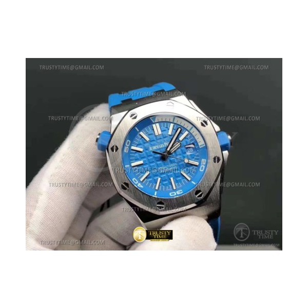 BF공장 오데마피게 로얄오크오프쇼어 다이버 15710 터퀴스블루 Royal Oak Offshore Diver 15710 SS/RU L-Blue BF A3120