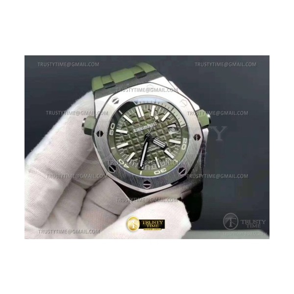 BF공장 오데마피게 로얄오크오프쇼어 15710 카키그린 Royal Oak Offshore Diver 15710 SS/RU D-Grn BF A3120