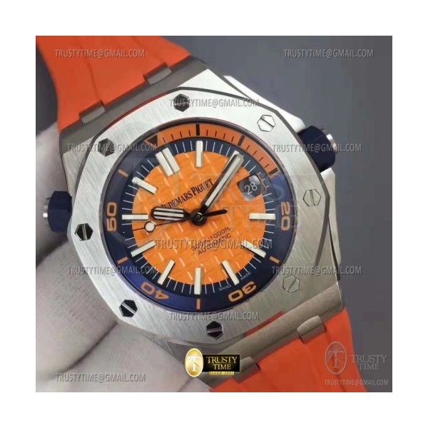 BF공장 오데마피게 로얄오크오프쇼어 15710 오렌지 Royal Oak Offshore Diver 15710 SS/RU Org BF A3120