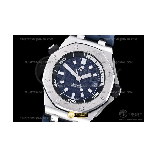 BF공장 오데마피게 로얄오크오프쇼어 다이버 15720 스틸 블루다이얼 러버스트랩 Royal Oak Offshore Diver 15720 SS/RU Blue BF A4308