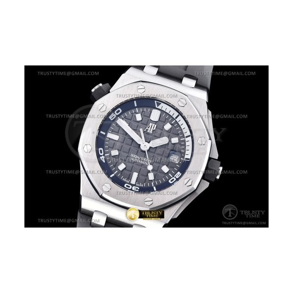 BF공장 오데마피게 로얄오크오프쇼어 다이버 15720 스틸 그레이다이얼 러버스트랩 Royal Oak Offshore Diver 15720 SS/RU Grey BF A4308