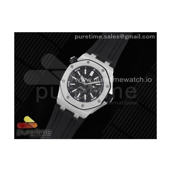 APS공장 오데마피게 로얄오크오프쇼어 다이버 15710 스틸 블랙다이얼 러버스트랩 Royal Oak Offshore Diver 15710 APSF 1:1 Best Edition Black Dial on Black Rubber Strap V2 A3120 Super Clone